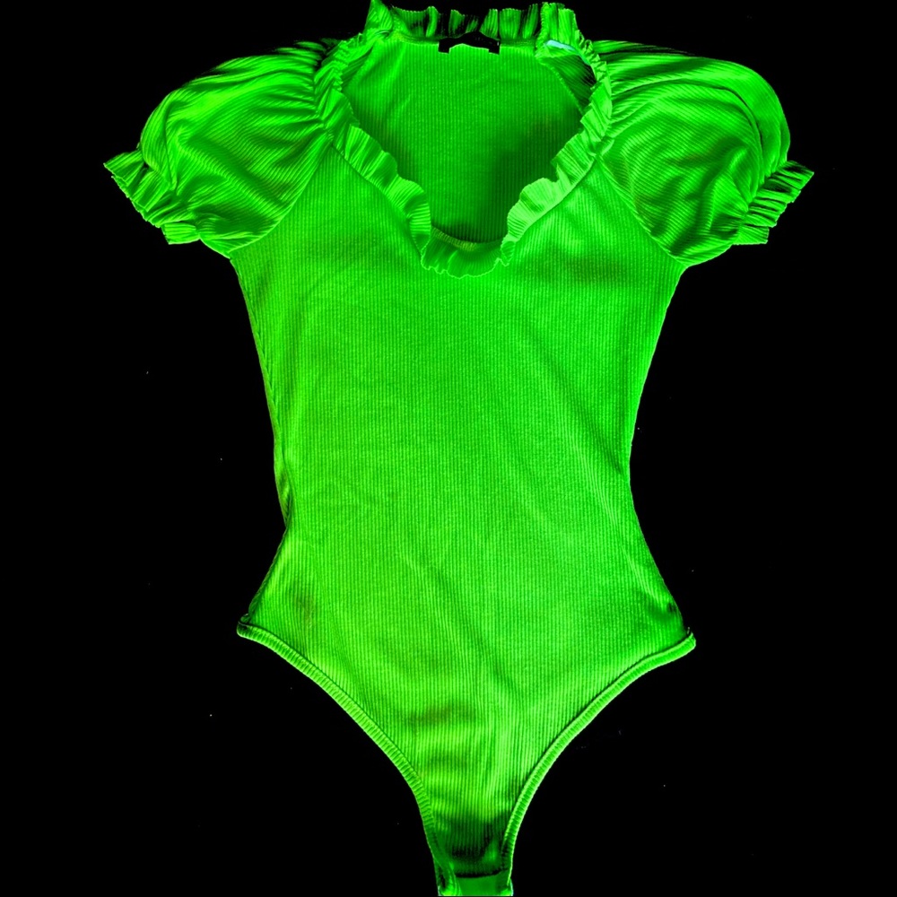 Womens bright green bodysuit